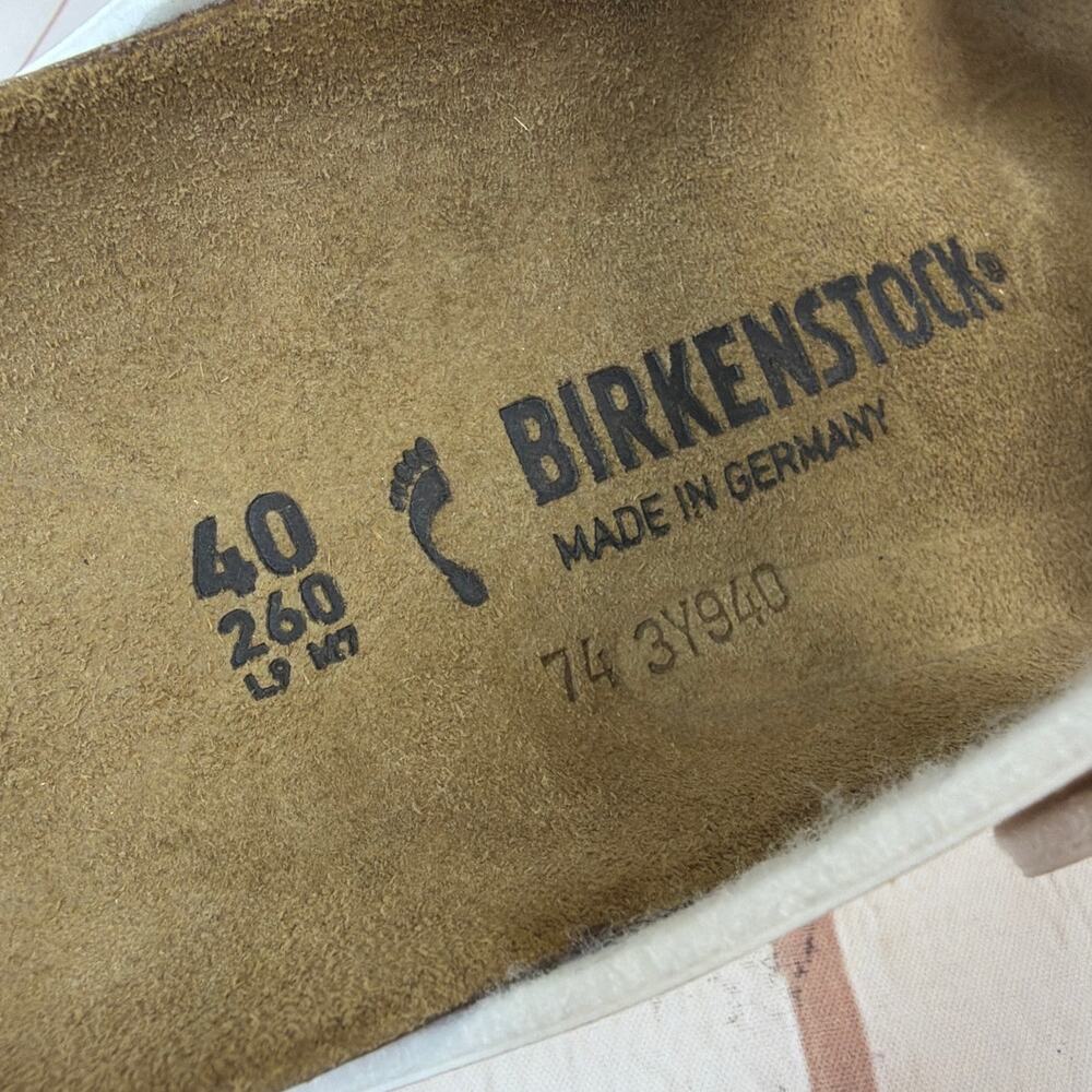 Birkenstock Arizona Birko Flor Marbletwirl Beige Tan Sandals M Size 7/W Size 9 - Picture 9 of 10